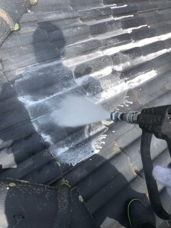 群馬県太田市　屋根外壁付帯部塗装工事　雨どい交換　下地処理　高圧洗浄 (4)