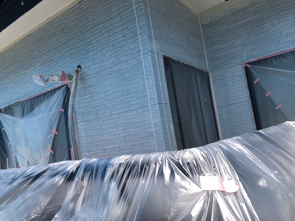 群馬県太田市　屋根・外壁・付帯部塗装工事　雨どい交換　下地処理　養生