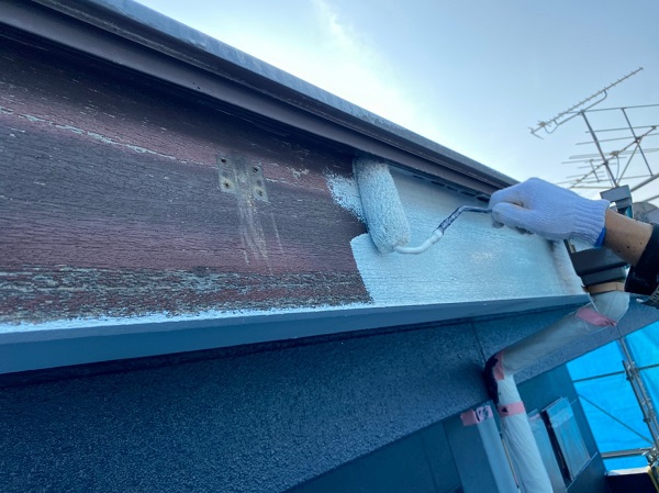 群馬県太田市　Sアパート　外壁塗装・屋根塗装　鼻隠し、破風板塗装 (5)
