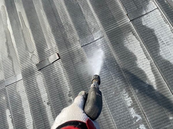 群馬県太田市　Sアパート　外壁塗装・屋根塗装　足場組み立て　高圧洗浄 (6)