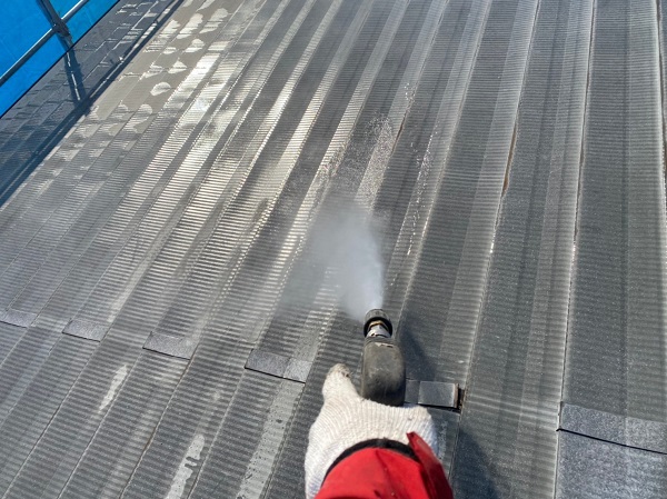 群馬県太田市　Sアパート　外壁塗装・屋根塗装　足場組み立て　高圧洗浄 (7)