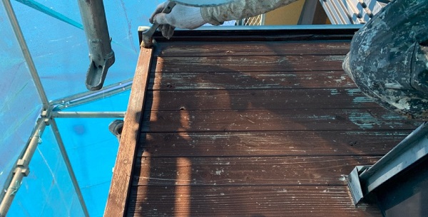 群馬県伊勢崎市　S様邸　外壁塗装・屋根塗装・付帯部塗装　木部塗装　浸透タイプと造膜タイプの違い (4)
