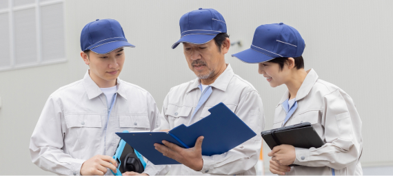 施工前打ち合わせの様子