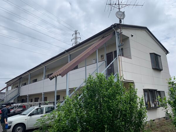 群馬県太田市_アパート_屋根外壁塗装_施工前